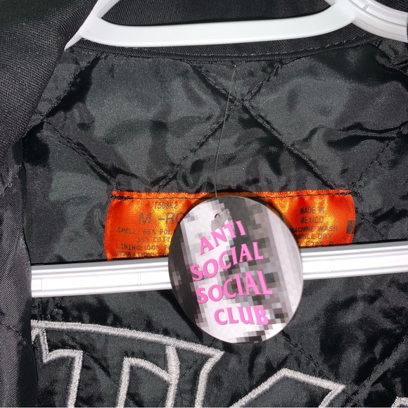 ANTI--SOCIAL SOCIAL CLUB Drop Out Full Zip Up Jacket AUTHENTIC NEW!! - Picture 4 of 4